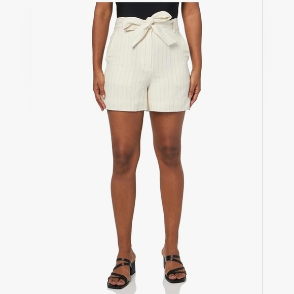 Club Monaco Pants - Club Monaco Women's Belted Linen Blend Short #1174